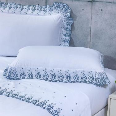 Imagem de Jogo De Lençol 4 Peças Queen Percal 200 Fios Mistral 100% Algodão - Topázio