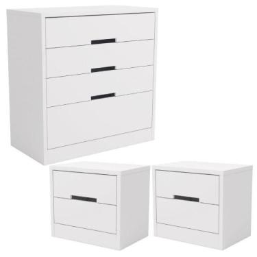 Imagem de Comoda 4 Gavetas 02 Mesas De Cabeceira 2 Gavetas S82224 Kappesberg Bra