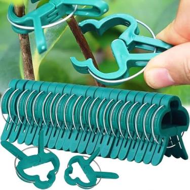 Imagem de 20 peças Horticultura Borboleta Orquídea Tomate Planta Clipes Fixos Reutilizáveis Jardim Planta Estufa Suporte (Grande, 6 * 4,5 cm)