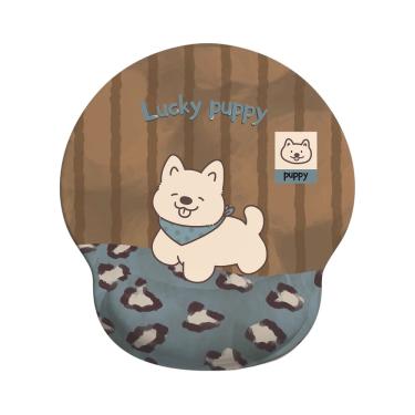 Imagem de Mouse pad de suporte de pulso Cute Lucky Puppy Design