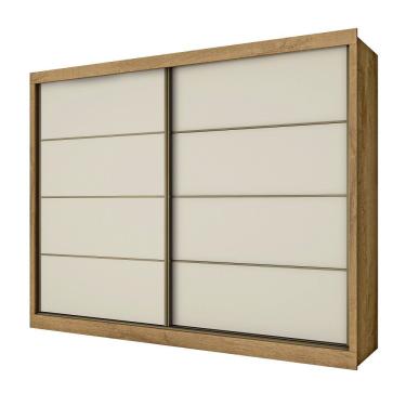 Imagem de Guarda Roupa Sevilha 2 Portas 100% Mdf Mademarcs Amêndoa-off White-amêndoa