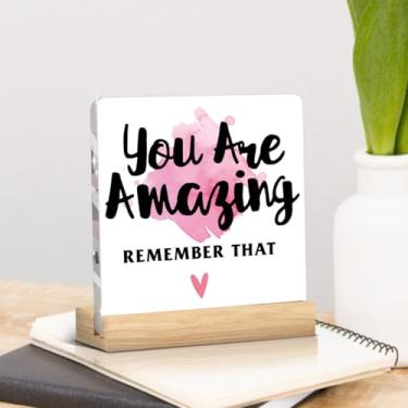Imagem de Presentes motivacionais inspiradores para mulheres, amigas, meninas, meninos, decoração de escritório em casa, decoração de mesa, aniversário, Natal, formatura, placa acrílica, placa decorativa para