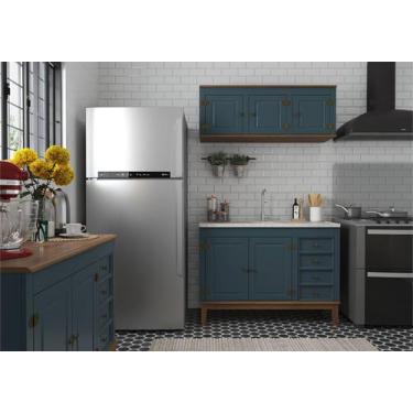 Imagem de Cozinha Modulada 2 peças - Apaixone&Decore, Azul Petróleo