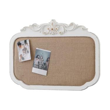 Imagem de SOFE Quadro de avisos de linho vintage (branco)