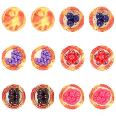 Imagem de Ímãs de geladeira engraçados e fofos de creme, 12 peças de mini ímãs de geladeira para casa, escritório, decoração escolar, acessórios de decoração magnéticos para quadro branco (torta de creme)