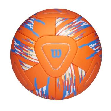 Imagem de Wilson Bola de futebol NCAA Vanquish - Tamanho 5, laranja/azul/branca