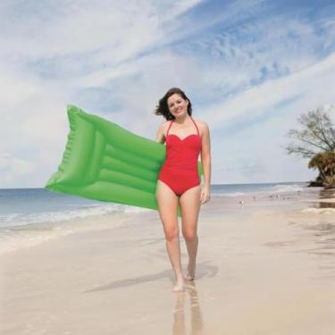 Imagem de Colchão Bronzeador Inflável Adulto Boia Piscina Gigante 1.83x0.69m Praia Verão PVC Reforçado (Verde)