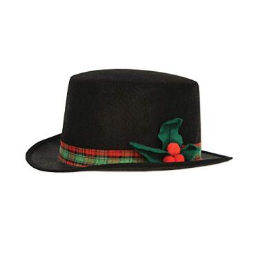 Imagem de Chapéu de Natal preto - 1 peça.