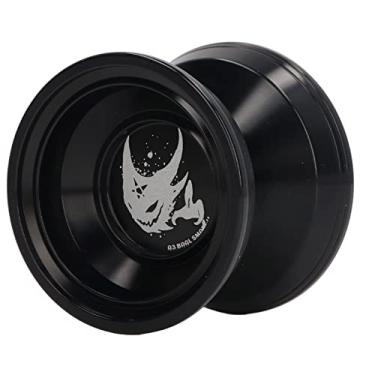 Imagem de Depisuta Yoyo Profissional Sem Resposta, ioiô de Alumínio Metálico Com Luva e 3 Cordas de ioiô, Presentes de Aniversário de Natal para Crianças e Adultos, ioiô Sem Resposta (Preta)