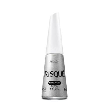 Imagem de Esmalte Risque 8ml Prata na Lata