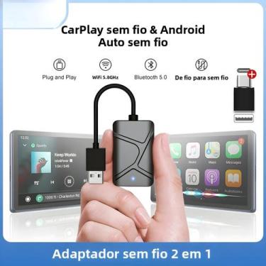 Imagem de Adaptador Wireless CarPlay E Android Auto Para Rádio OEM Benz Audi Maz