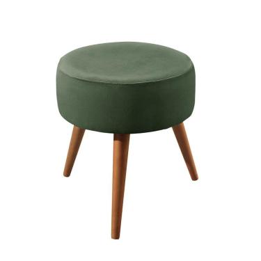 Imagem de Puff Banqueta Lippe Madeira Maciça Castellar Móbile Veludo Verde