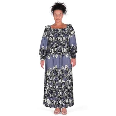 Imagem de City Chic Vestido feminino plus size - Hattie, Floral azul-marinho, 54