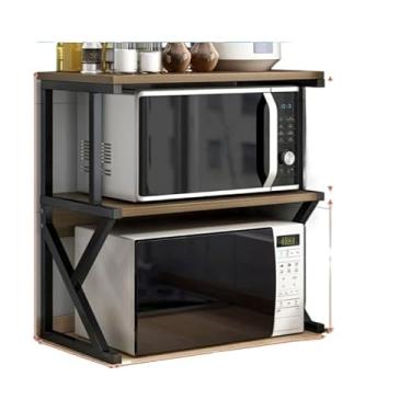 Imagem de Suporte Para Micro-Ondas | Armazenamento Na Cozinha(Camada dupla)