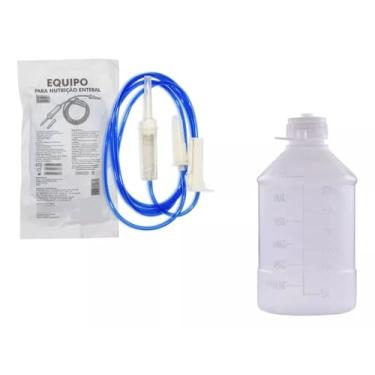 Imagem de Kit Alimentação Enteral com 50 Frascos 300ml Biomédica + 50 Equipos Escalonados Descarpack