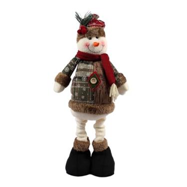 Imagem de MotiveTech Decoração de Bonecas de Natal, Pernas Longas, Figura Decorativa de Natal, Enfeite de Mesa Macio para Festa, Lareira, Sala de Estar, Boneco de neve