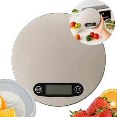 Imagem de Balança De Cozinha Digital Redonda 10 Kilos Receitas E Dieta