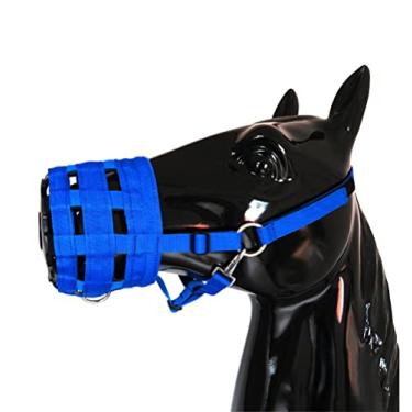 Imagem de Phefop Focinho de Pastoreio, Tecido de Nylon Espesso, Focinho Anti-mordida Com Almofada de Couro PU para Cavalos, Perfeito para Idosos e Atividades Equestres (#5)