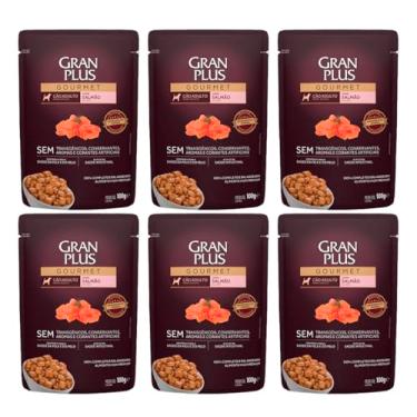 Imagem de Granplus Sachê Cães Adultos Salmão 100g 6 Unid Ração Umida
