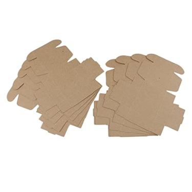 Imagem de barenx 10 caixas de presente de papel kraft marrom dobráveis, casamento, Natal