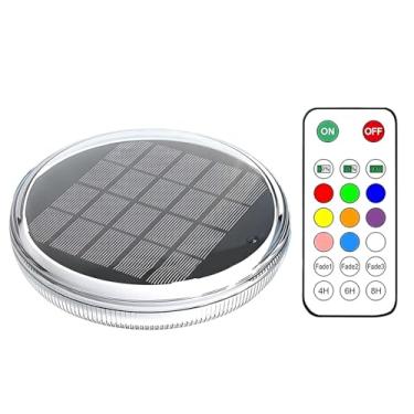 Imagem de LUMINFLY Luz flutuante solar para piscina, controle remoto LED que muda de cor, decoração IP55 à prova d'água para piscina, banheira, jardim e ambiente de pátio
