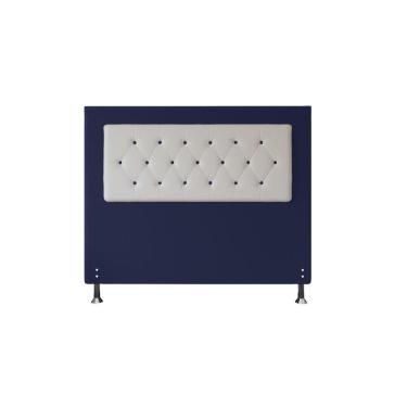 Imagem de Cabeceira Havana 1,60 Cm Cama Box Queen Suede Azul Marinho