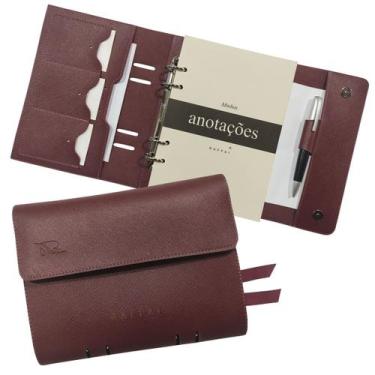 Imagem de Agenda Minhas Anotações 170-R Personalizada Raffai Couros, Marsala