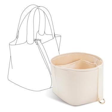 Imagem de FANJI Project Bolsa organizadora para bolsa HERMES Picotin 18, ajuste personalizado dentro de cetim de seda premium feita à mão bolsa modeladora de bolsa de luxo (branco creme)