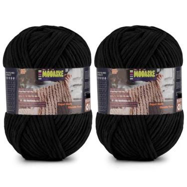 Imagem de 2 novelos de fio de chenille fofo para crochê - fio de cobertor de bebê para tricô - fio de veludo para crochê Amigurumi, fios ultramacios, peso total 400 g/14 oz, comprimento total 480 m/524 jardas