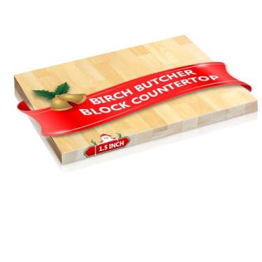 Imagem de Tábua de corte de bancada de madeira maciça, bancada de bétula, para mesa de madeira faça você mesmo, lavadora, secadora, bancada, bloco de açougueiro, bancada de trabalho para mesa de escritório,