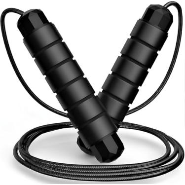 Imagem de Corda De Pular Cross Speed Rope Fitness Para Exercícios em Casa 3 Metros Ajustável Rolamento Profissional Premium