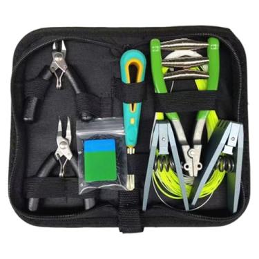 Imagem de predolo Kit de ferramentas para encordoamento de raquetes de badminton e tênis, com alicate, bolsa de armazenamento, eficiente, acessórios, alicate para