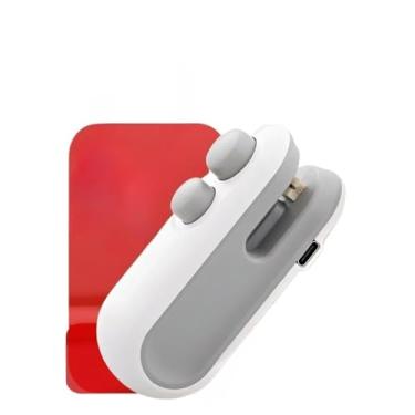 Imagem de Mini Seladora Portátil 2 em 1 para Embalagens de Plástico – Elétrica Recarregável USB para Casa e Viagem (2 Unidades)