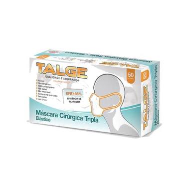 Imagem de Kit 3 Máscaras Tripla Descartável Branca Filtro Talge 50Un