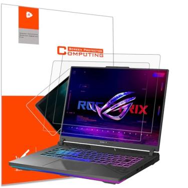 Imagem de Pacote com 2 protetores de tela antirreflexo para laptop ASUS ROG/TUF de 16 polegadas para jogos, Zephyrus M16/Zephyrus Duo 16/Zephyrus G16/Flow X16/Strix G16, TUF A16 de 16 polegadas, protetor de