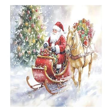 Imagem de SEHANY Capa magnética para lava-louças de Papai Noel, adesivos magnéticos para decoração de Natal antiarranhões para painel de geladeira e lava-louças, decoração de Natal de cozinha doméstica 58 x 66