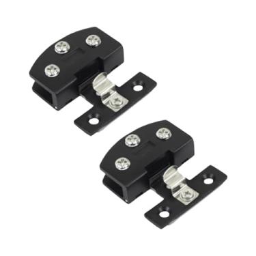 Imagem de WeiLaiKeQi 2pcs armário de vidro portas de dobradiça armário de grampo armários de dobradiças da porta de porta para a do chuveiro, Preto