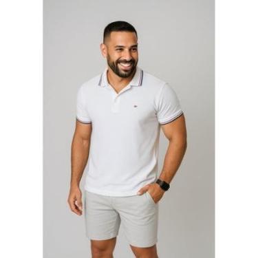 Imagem de Camiseta Polo D Bell Outlet Fashion Masculina Branca-Masculino