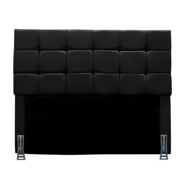 Imagem de Cabeceira Queen 160 Cm Estofada Mali Em Suede Com Frame Preto