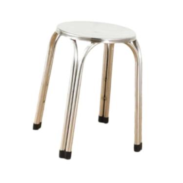 Imagem de Bothyi Bancos empilháveis ​​para sala de aula, bancos de aço inoxidável, confortáveis, resistentes e multiuso, cadeiras redondas para sala de aula e de, 42cm