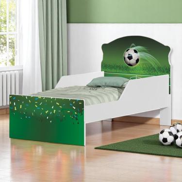 Imagem de Mini Cama Infantil 153,2x79cm Com Proteção Lateral Personagens K02 - D'rossi Cor Copa Futebol