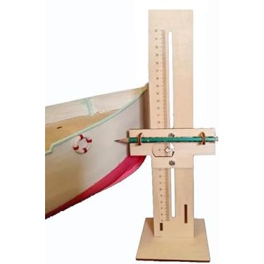 Imagem de GAWEGM Ferramenta de construção de modelo de navio – ferramenta de contorno com marcação de linha horizontal