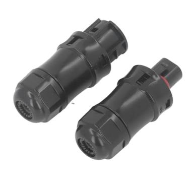 Imagem de Ymiko Conector Elétrico à Prova d'água de 3 Pinos, 2 Peças, Micro Plugue Fêmea Resistente Ao Calor, Conexão de Energia de Grau Industrial de 500v para Uso Externo