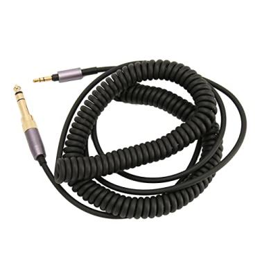 Imagem de SUNGOOYUE Cabo de áudio Enrolado Premium de 3,5 Mm, Cabo de Mola de Cobre Sem Oxigênio de 16,4 Pés Com Adaptador, Compatível Com Alto-falantes de Carro, Tablets, PC