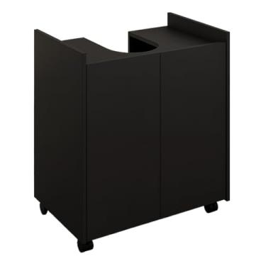 Imagem de Gabinete para Banheiro Pia Lavatório de Coluna Banheiro Moveis(Preto)