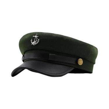 Imagem de Boina Militar De Algodão Vermelha E Preta Para Mulheres, Boné Casual D