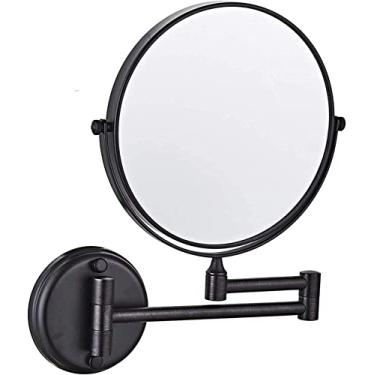 Imagem de Espelho para maquiagem, rotação de 360°, espelho de barbear com ampliação de 20 cm, espelho de banheiro extensível de dupla face