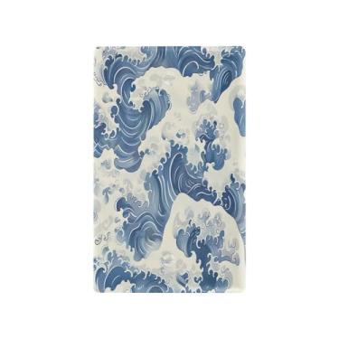 Imagem de Wassud Waves Light Switch Cover Plate Decorative Outlet Covers Placa de parede para tomadas elétricas em branco 4,53 x 2,76 polegadas