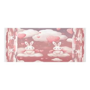 Imagem de Wassud Coelho fofo com capas de lavadora e secadora de balões, protetor de lavadora com sacos de armazenamento, capa de geladeira à prova de poeira com bolsos para lavanderia doméstica, cozinha, 120 x