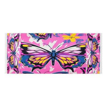 Imagem de Wassud Capas coloridas de borboleta para máquina de lavar e secar, protetor de lavadora com sacos de armazenamento, capa de geladeira à prova de poeira com bolsos para lavanderia doméstica, cozinha